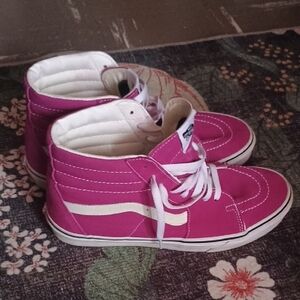 Vans Magenta High-Top Sneakers